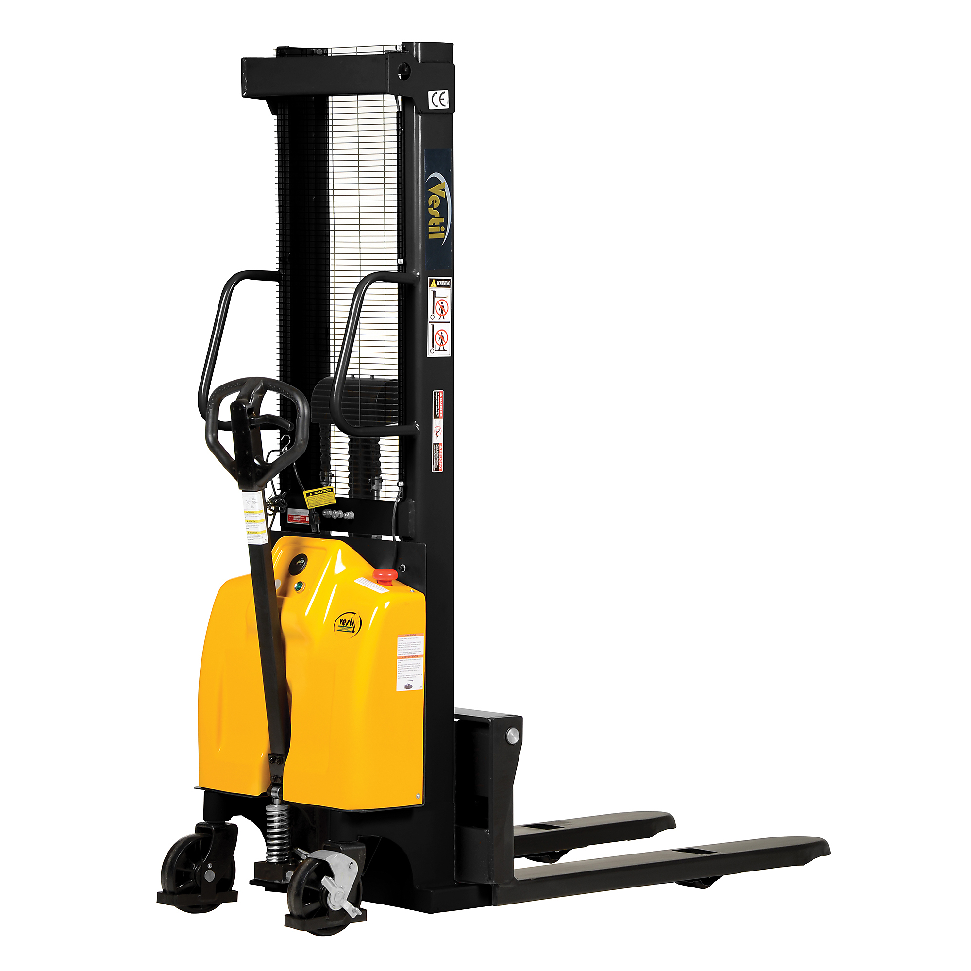 Vestil Hand Pump DC Powered Stacker - 2000-Lb. Capacity, 98in. Raised Height, 3.375in. Lowered Height, Model# SE/HP-98